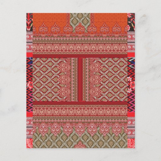 ein rotes und beige Muster Flyer (Vorne)