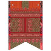 ein rotes und beige Muster Wimpelkette (Erste Fahne)