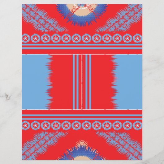 ein rotes und blaues Muster (Vorderseite)