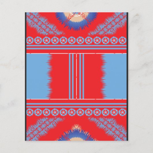 ein rotes und blaues Muster Flyer (Hinten)