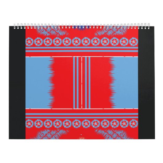 ein rotes und blaues Muster Kalender (Titelbild)