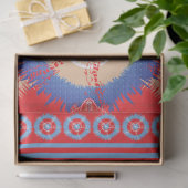 ein rotes und blaues Muster Seidenpapier (Geschenk)