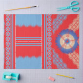 ein rotes und blaues Muster Seidenpapier (Basteln)