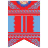 ein rotes und blaues Muster Wimpelkette (Zweite Fahne)