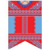 ein rotes und blaues Muster Wimpelkette (Dritte Fahne)