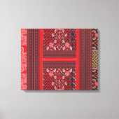 ein rotes und schwarzes Bild mit einem roten Herz Leinwanddruck (Vorderseite)