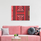 ein rotes und schwarzes Bild mit einem roten Herz Leinwanddruck (Insitu (Wohnzimmer))