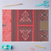 ein rotes und schwarzes Bild mit einem roten Herz Seidenpapier (Basteln)