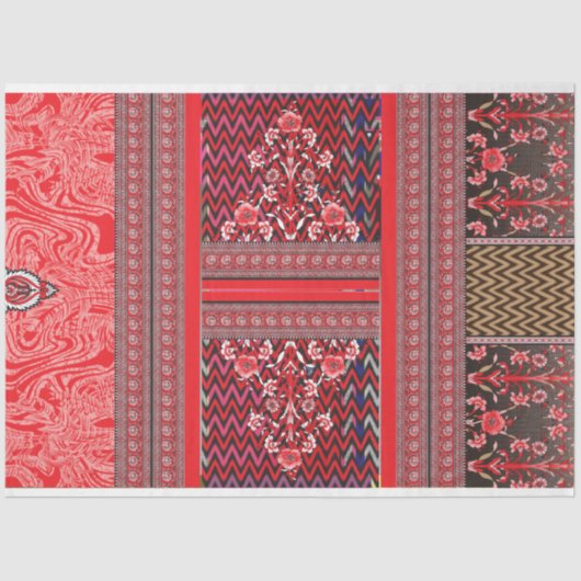 ein rotes und schwarzes Bild mit einem roten Herz Seidenpapier (Vorderseite)