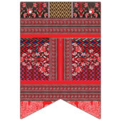 ein rotes und schwarzes Bild mit einem roten Herz Wimpelkette (Zweite Fahne)