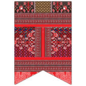 ein rotes und schwarzes Bild mit einem roten Herz Wimpelkette (Dritte Fahne)