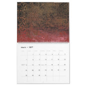 ein rotes und schwarzes Bild mit rotem Hintergrund Kalender (Mär 2027)