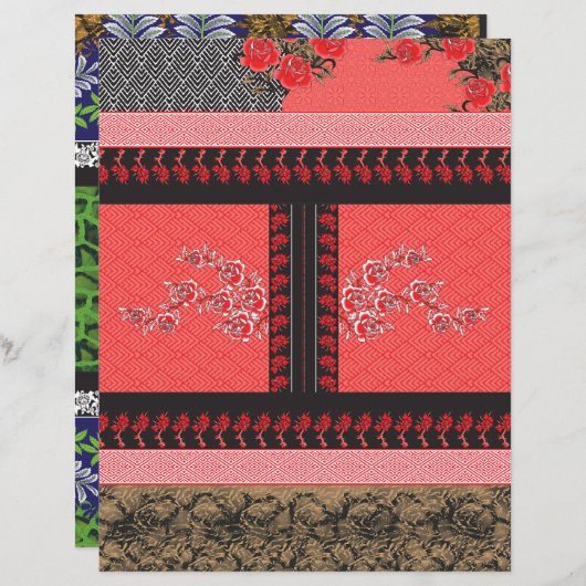 ein rotes und schwarzes Tapete (Vorne/Hinten)