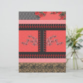 ein rotes und schwarzes Tapete (Stehend Vorderseite)