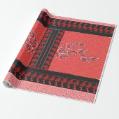 ein rotes und schwarzes Tapete Geschenkpapier (Ungerollt)