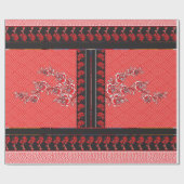 ein rotes und schwarzes Tapete Geschenkpapier (Flach)