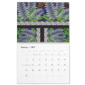 ein rotes und schwarzes Tapete Kalender (Feb 2027)