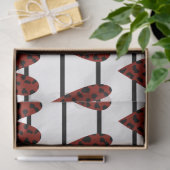 Ein rotes und schwarzes Valentindesign der Serie 3 Seidenpapier (Geschenk)