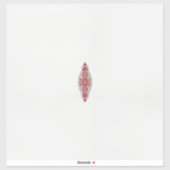 ein rotes und weißes Muster Aufkleber (Blatt)