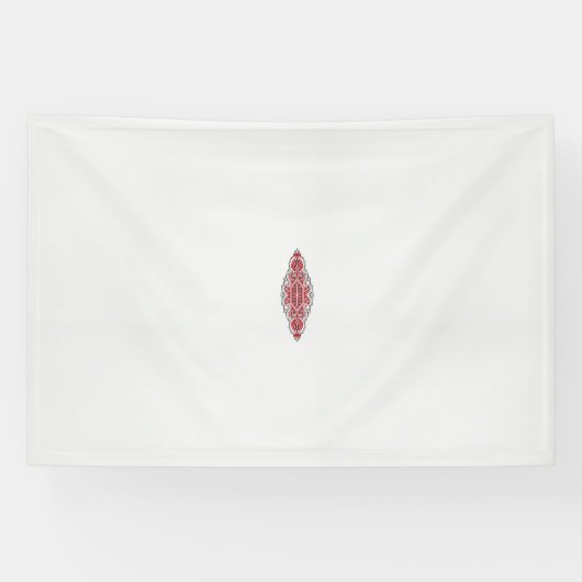 ein rotes und weißes Muster Banner (Horizontal)