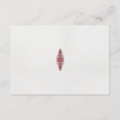 ein rotes und weißes Muster Begleitkarte (Vorderseite)