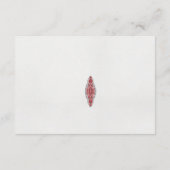 ein rotes und weißes Muster Begleitkarte (Rückseite)