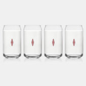 ein rotes und weißes Muster Dosenglas (Vorderseite)