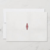 ein rotes und weißes Muster Einladung (Rückseite)