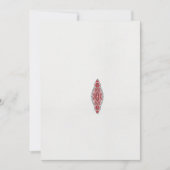 ein rotes und weißes Muster Feiertagskarte (Vorderseite)