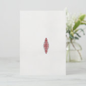 ein rotes und weißes Muster Feiertagskarte (Stehend Vorderseite)