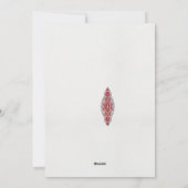 ein rotes und weißes Muster Feiertagskarte (Rückseite)