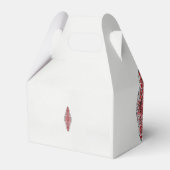 ein rotes und weißes Muster Geschenkschachtel (Rückseite)