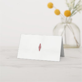 ein rotes und weißes Muster Platzkarte