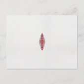 ein rotes und weißes Muster Postkarte (Vorderseite)