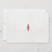 ein rotes und weißes Muster Save The Date (Vorderseite)