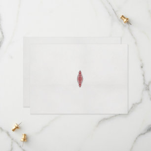 ein rotes und weißes Muster Save The Date