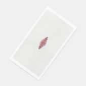 ein rotes und weißes Muster Serviette (Ecke)
