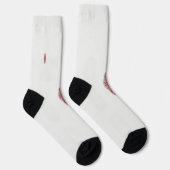ein rotes und weißes Muster Socken (Rechts)