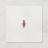 ein rotes und weißes Muster Treuekarte (Vorderseite)