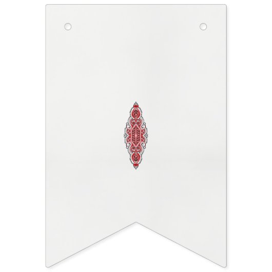 ein rotes und weißes Muster Wimpelkette (Erste Fahne)