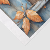 Ein Rotkehlchen auf dem Fensterbrett im Grünen fal Seidenpapier (Detail)