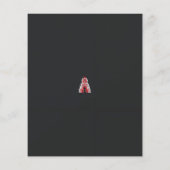 ein rotweißer Weihnachtsbaum mit roten Blume Flyer (Hinten)