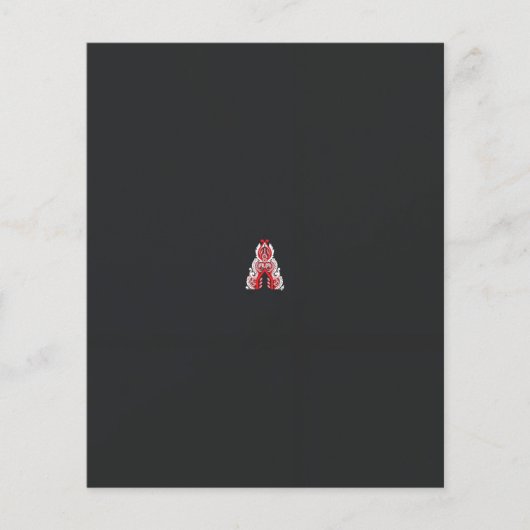 ein rotweißer Weihnachtsbaum mit roten Blume Flyer (Vorne)