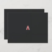 ein rotweißer Weihnachtsbaum mit roten Blume Postkarte (Vorne/Hinten)