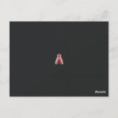 ein rotweißer Weihnachtsbaum mit roten Blume Postkarte (Rückseite)