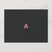 ein rotweißer Weihnachtsbaum mit roten Blume Postkarte (Vorderseite)