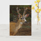 EIN ROTWILD-FREUND KARTE (Gelbe Blume)