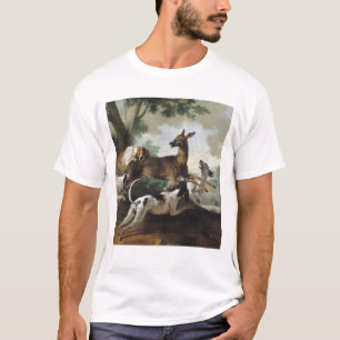 Ein Rotwild gejagt durch Hunde, 1725 T-Shirt