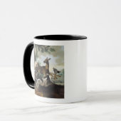 Ein Rotwild gejagt durch Hunde, 1725 Tasse (Vorderseite Links)