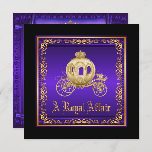 Ein Royal Affaire Prom Einladung (Vorne/Hinten)